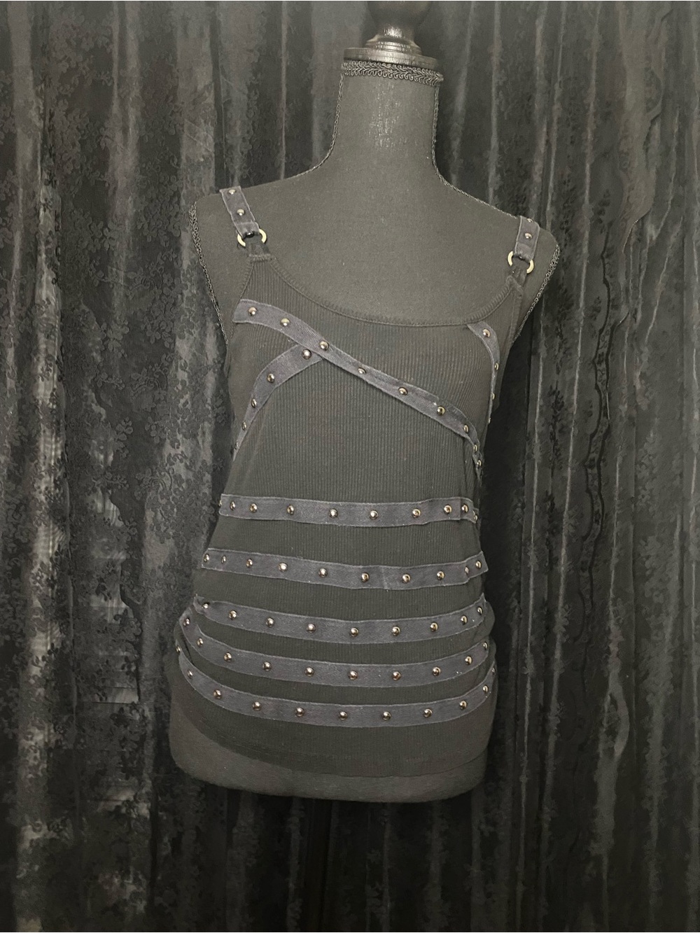 Gothic Punk Grunge Studded Tank